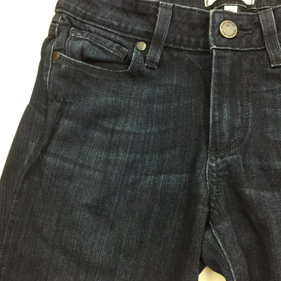 PAIGE Medium/Dark Wash 5 Pocket Logo Hardware VERDUGO Skinny Ankle Jeans - Picture 12 of 13